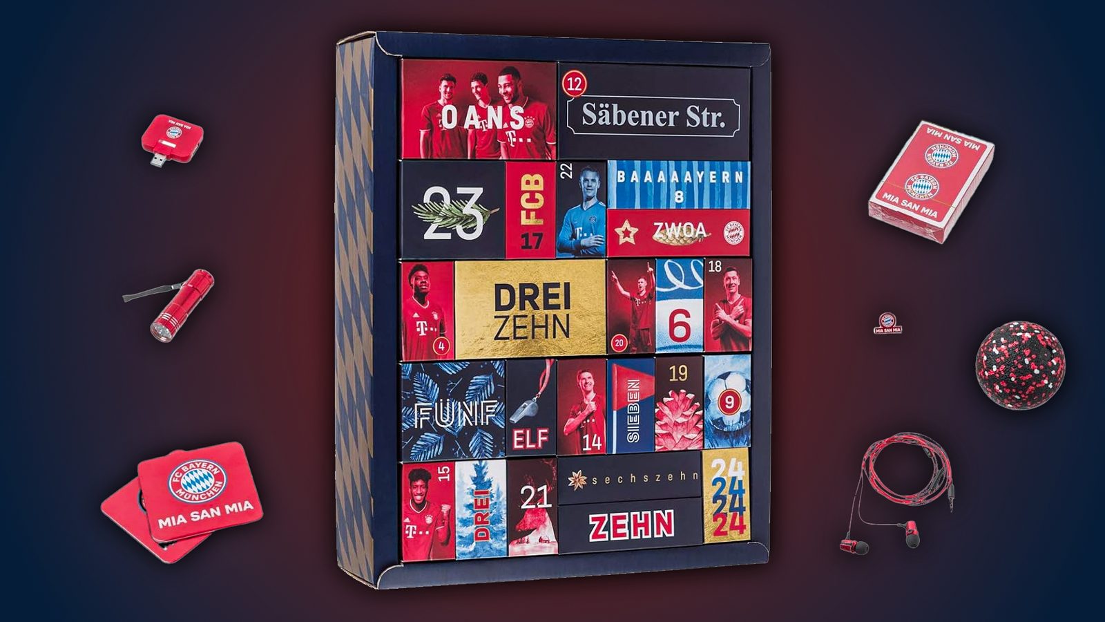 FC Bayern Adventskalender — Products & More Handelskampagne