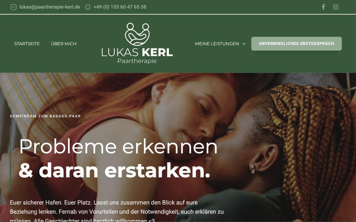 Website der Paartherapie Kerl